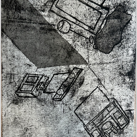 Abstract Black and White Art Print - Picture 1 of 1